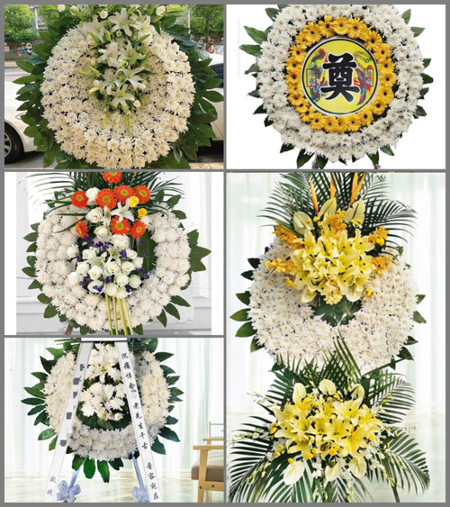 广东韶关市南雄市主田镇高峰村花圈速递